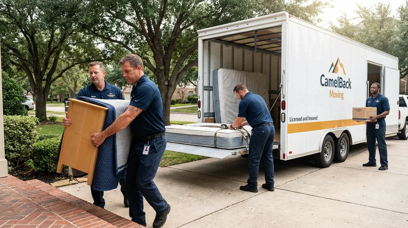 Crew loading residential truck for cross-state move from Pleasantville, NJ